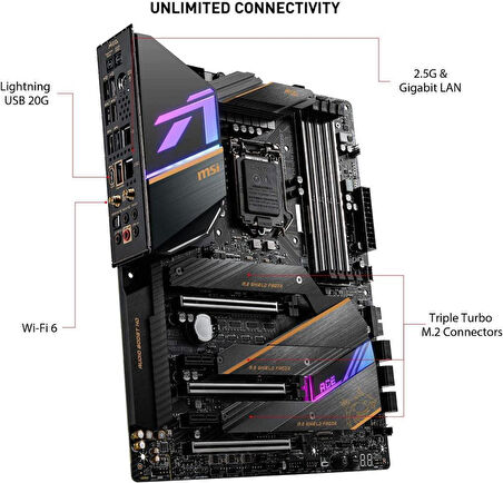 MSI Meg Z490 Ace Intel LGA1200 DDR4 ATX Anakart Teşhir 