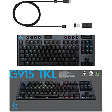 Logitech G G915 TKL LIGHTSPEED Kablosuz Oyuncu Klavyesi, LIGHTSYNC RGB Aydınlatmalı, Düşük Profilli Anahtar TEŞHİR