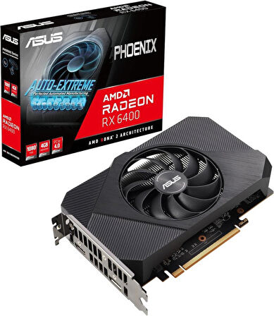 Asus RX 6400 Phoenix PH-RX6400-4G 64 Bit GDDR6 4 GB Ekran Kartı Teşhir