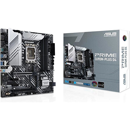 Asus Prime Z690M-PLUS D4 Intel LGA1700 DDR4 Micro ATX Anakart Teşhir