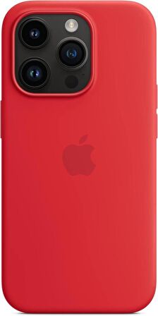 Apple iPhone 14 Pro MagSafe Özellikli Silikon Kılıf Kırmızı MPTG3ZM/A Teşhir