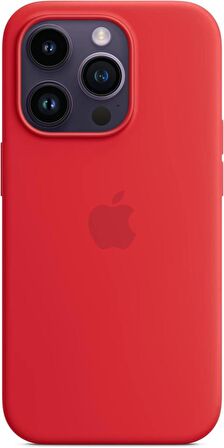 Apple iPhone 14 Pro MagSafe Özellikli Silikon Kılıf Kırmızı MPTG3ZM/A Teşhir
