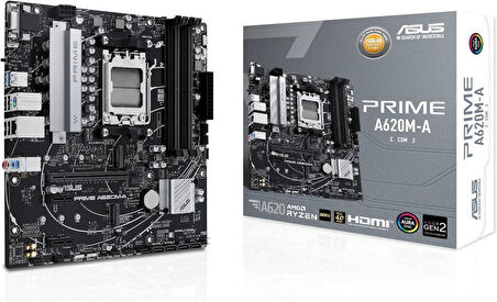 Asus Prime A620M-A-CSM AMD AM5 DDR5 Micro ATX Anakart Teşhir