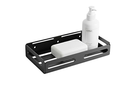 KİTARO KENDİNDEN YAPIŞKANLI ŞAMPUANLIK SEPETİ MAT SİYAH