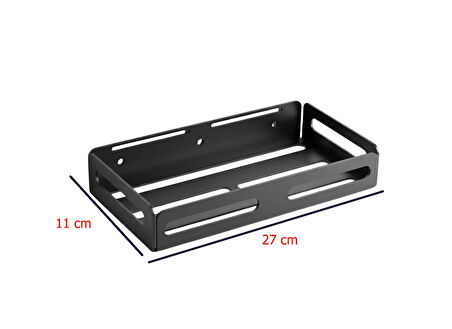 KİTARO KENDİNDEN YAPIŞKANLI ŞAMPUANLIK SEPETİ MAT SİYAH