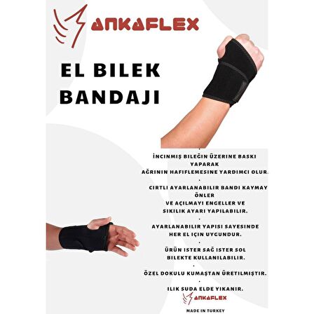 El Bilek Bandajı Ateli Medikal Ortopedik Statik El Bilek Splinti