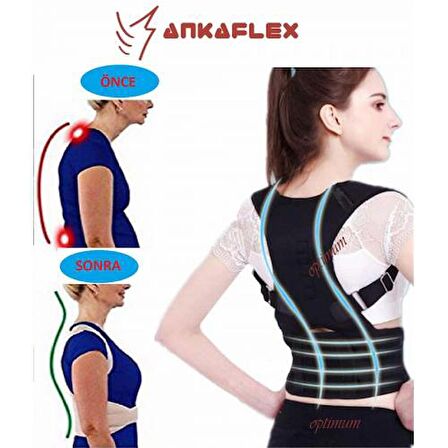 Ankaflex Manyetik Dik Duruş Korsesi Kamburluk Önleyici Düz Durmay