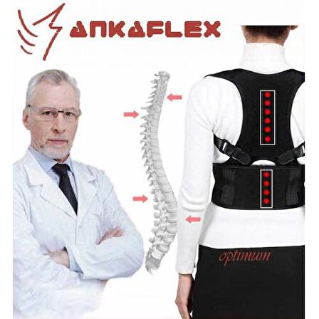 Ankaflex Dik Duruş Korsesi Kamburluk Korsesi Manyetik Bel Sırt Er