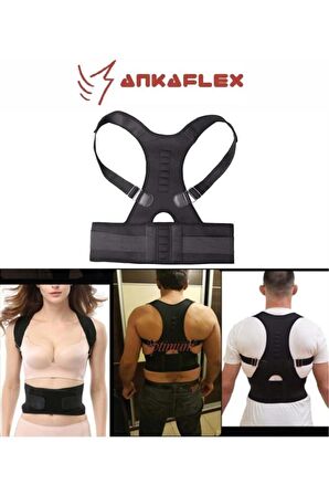 Unisex Siyah Ortopedik Dik Duruş Korsesi