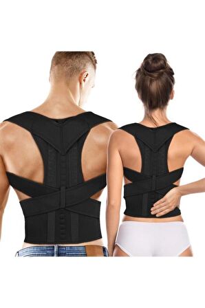 Unisex Siyah Ortopedik Dik Duruş  Korsesi
