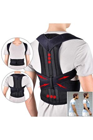 Çift Balenli Bel Ve Sırt Korsesi Dik Duruş Spor Bel Sırt Omuz Kamburluk Önleyici Korse