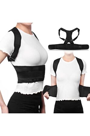 Unisex Siyah Medikal Ortopedik Kamburluk Önleyici Korse