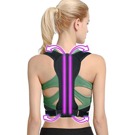 New Design Kamburluk Önleyici Balenli Spor Dik Duruş Korsesi Bel Omuz Sırt Kemeri Aparatı