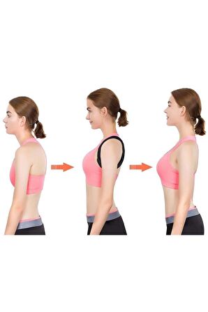 Unisex Siyah Dik Duruş Korsesi