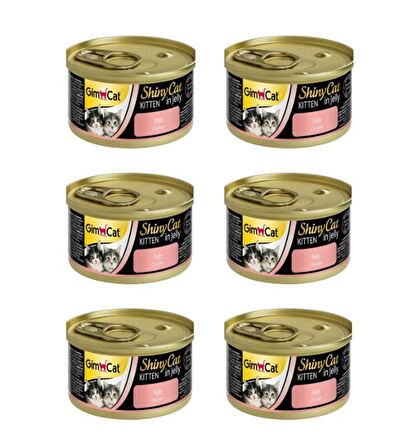 Gimcat Shinycat Tavuk Etli Yavru Kedi Konsevesi 6x70 Gr