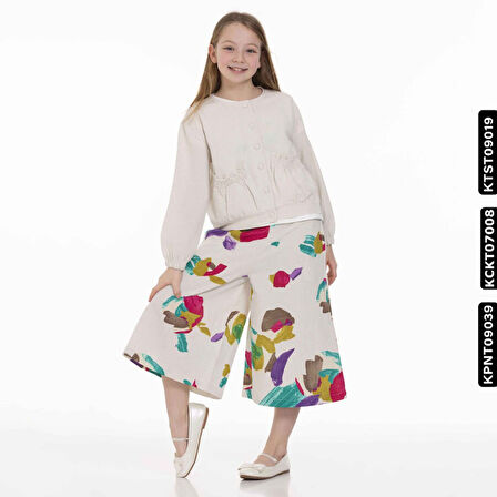 Kız Cebi Lastikli Gömlek 8-14 34373 Kckt07008