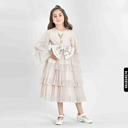 Kız Elbise 6-12 Yaş 6419 Kelb14174