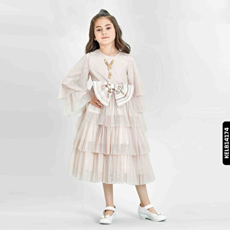 Kız Elbise 6-12 Yaş 6419 Kelb14174