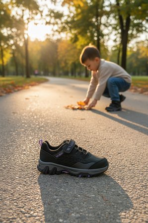 Enoch Tırtıklı Tabanlı Çocuk Spor Ayakkabı Cırtlı