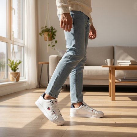 Enoch Erkek Arma Nakışlı Düz Taban Sade Günlük Casual Spor Ayakkabı Sneaker