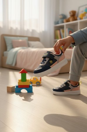 Enoch Erkek Çocuk Çok Panelli Cırt Cırtlı ve Esnek Bağcıklı Günlük Spor Ayakkabı
