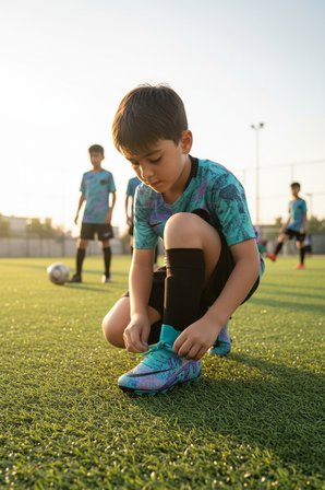 Enoch Erkek Çocuk Bilek Destekli Grafik Desenli Çivili Futbol Kramponu