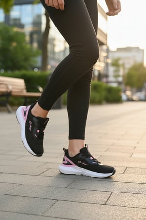 Enoch Kadın Spor Ayakkabı Dinamik Tasarımlı File Saya Ve Yüksek Yastıklamalı Comfort Tabanlı Koşu Ve Yürüyüş Sneaker