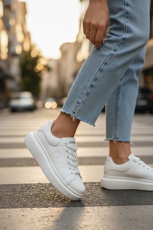 Enoch Kadın Platform Tabanlı Sneaker Günlük Rahat Spor Ayakkabı