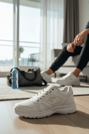 Enoch Unisex Yüksek Tabanlı Bağcıklı Yürüyüş Ve Koşu Spor Ayakkabı Günlük Sneaker