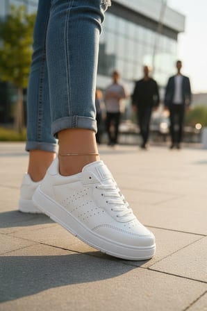 Enoch Kadın Spor Ayakkabı Delikli Detaylı Ve Hafif Comfort Düz Tabanlı Günlük Sneaker