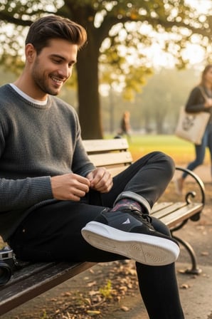 Enoch Erkek Siyah Günlük Ayakkabı - Modern Tasarım Şık Sneaker