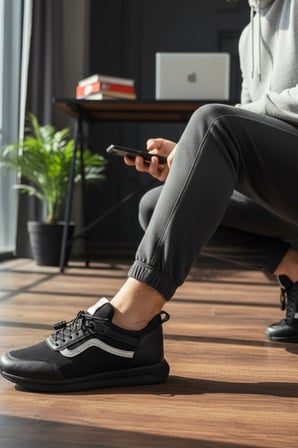 Enoch Erkek Günlük Spor Ayakkabı Klasik Dalga Şeritli Sneaker Rahat Kalıp Yürüyüş Modeli