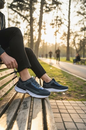 Enoch Erkek Yükske Taban Spor Ayakkabı Sneaker Kauçuk Tabanlı Yürüyüş ve Koşu Modeli