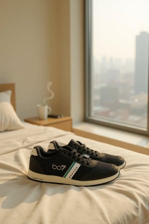 Enoch Erkek Siyah Beyaz Tabanlı Yanı Şeritli Günlük Spor Ayakkabı Yürüyüş Sneaker