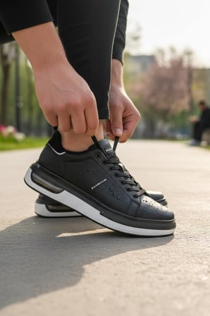 Enoch Erkek Günlük Spor Ayakkabı Kapsül Tabanlı Sneaker Yazılı ve Suya Dayanıklı Model
