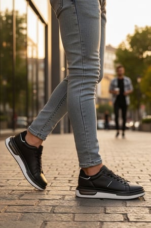 Enoch Erkek Günlük Spor Ayakkabı Kapsül Tabanlı Sneaker Yazılı ve Suya Dayanıklı Model
