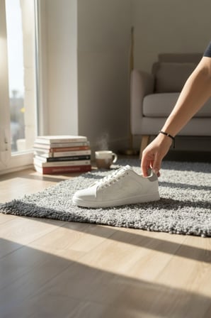 Enoch Erkek Günlük Spor Ayakkabı Düz Tabanlı Sneaker Perfore Yan Yüzeyli ve Metalik Yazı Detaylı