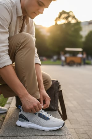 Enoch Erkek Spor Ayakkabı Koşu ve Yürüyüş Sneaker Yan Destekli ve Örme Performans Modeli