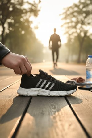Enoch Erkek Üçlü Şerit Detaylı Petek Tabanlı Günlük Spor Ayakkabı Sneaker