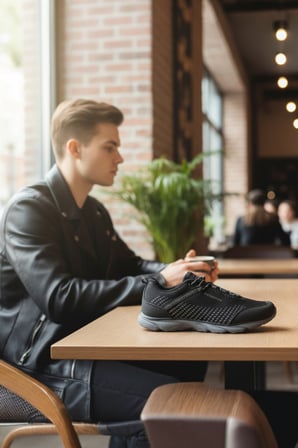 Enoch Erkek Nokta Desenli Şerit Detaylı Günlük Spor Ayakkabı Sneaker