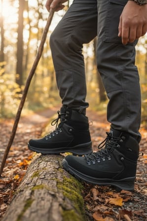 Enoch Erkek Siyah Waterproof Yüksek Bilekli Outdoor Trekking ve Dağcı Botu