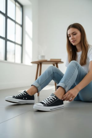 Enoch Unisex Klasik Canvas ve Bez Bağcıklı Keten Rahat Günlük Sneaker Ayakkabı