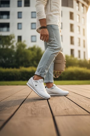 Enoch Erkek Tabanlı Retro Spor Ayakkabı Detaylı Günlük Sneaker