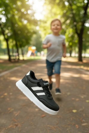 Enoch Unisex Çocuk Spor Ayakkabı Cırtlı Ve Bağcıklı Sportif Model