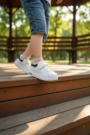 Enoch Çocuk Ortopedik Tabanlı Hava Kanallı Cırt Cırtlı Sneaker Ayakkabı