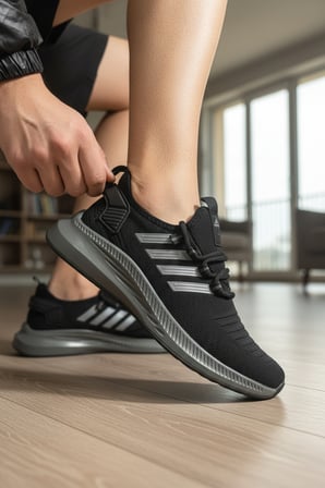 Enoch Ortopedik Ultra Hafif Şeritli Fileli Çoraplı Sneaker Spor Ayakkabı