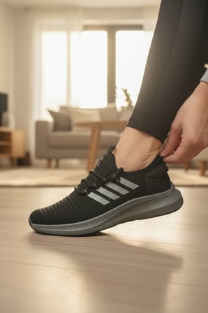 Enoch Ortopedik Ultra Hafif Şeritli Fileli Çoraplı Sneaker Spor Ayakkabı