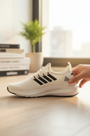 Enoch Ortopedik Ultra Hafif Şeritli Fileli Çoraplı Sneaker Spor Ayakkabı