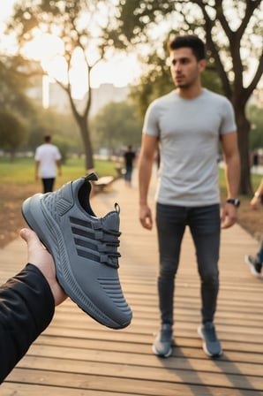 Enoch Ortopedik Ultra Hafif Şeritli Fileli Çoraplı Sneaker Spor Ayakkabı