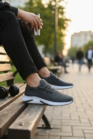 Enoch Ortopedik Bağcıksız Görünümlü Örgülü Sneaker
